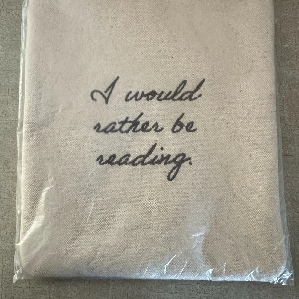 Canvas Book Sleeve with Quote